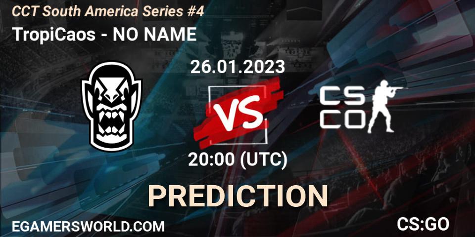 Pronóstico TropiCaos - NO NAME. 26.01.2023 at 20:00, Counter-Strike (CS2), CCT South America Series #4