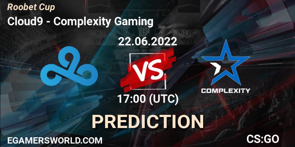 Pronóstico Cloud9 - Complexity Gaming. 22.06.2022 at 17:00, Counter-Strike (CS2), Roobet Cup