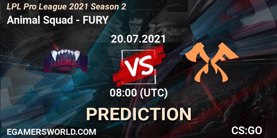 Pronóstico Animal Squad - FURY. 20.07.2021 at 08:00, Counter-Strike (CS2), LPL Pro League 2021 Season 2
