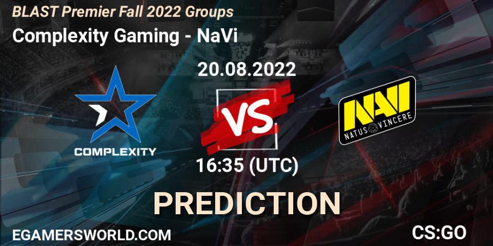Pronóstico Complexity Gaming - NaVi. 20.08.2022 at 16:35, Counter-Strike (CS2), BLAST Premier Fall 2022 Groups