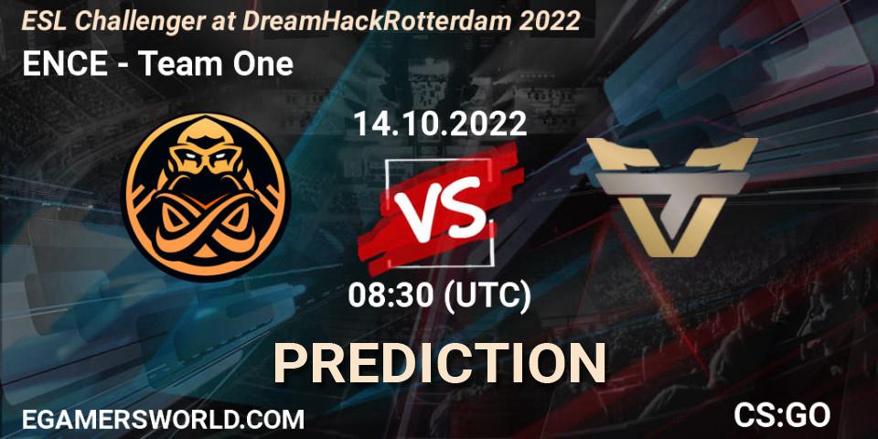 Pronóstico ENCE - Team One. 14.10.2022 at 08:30, Counter-Strike (CS2), ESL Challenger at DreamHack Rotterdam 2022