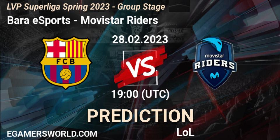 Pronóstico Barça eSports - Movistar Riders. 28.02.2023 at 19:00, LoL, LVP Superliga Spring 2023 - Group Stage