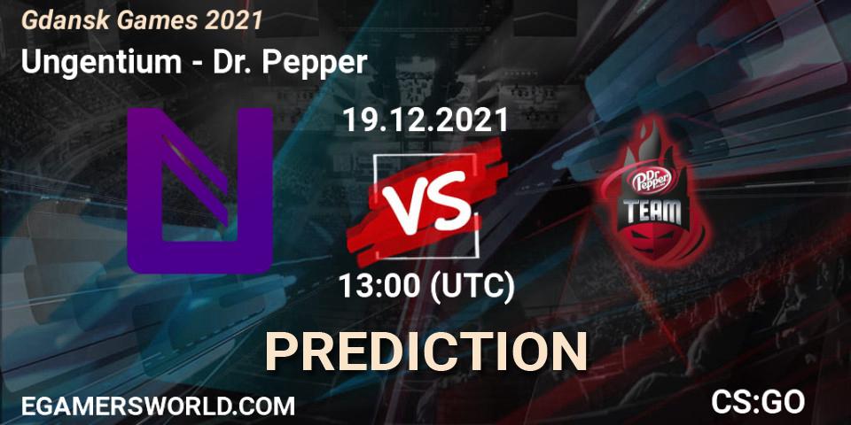 Pronóstico Ungentium - Dr. Pepper. 19.12.2021 at 13:35, Counter-Strike (CS2), Gdańsk Games 2021
