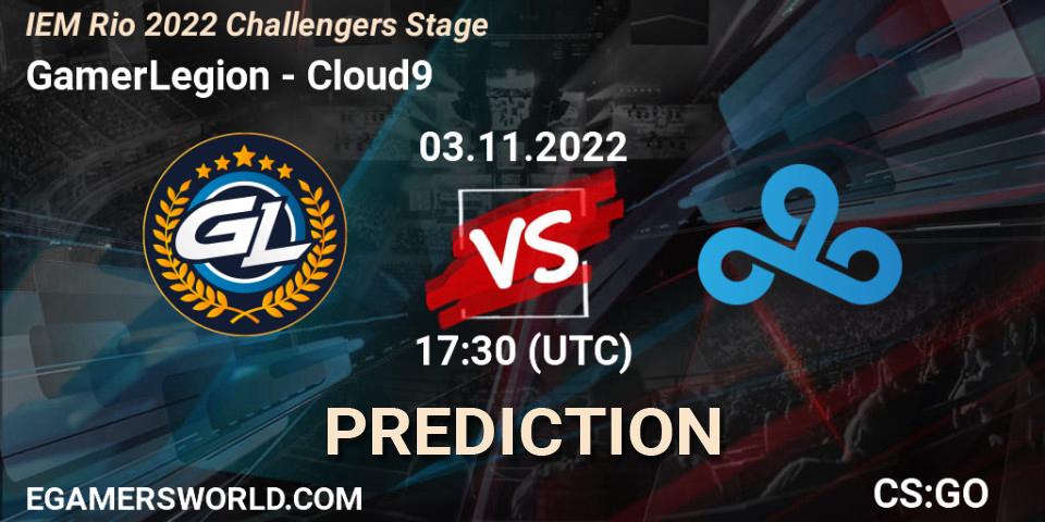 Pronóstico GamerLegion - Cloud9. 03.11.2022 at 18:15, Counter-Strike (CS2), IEM Rio 2022 Challengers Stage