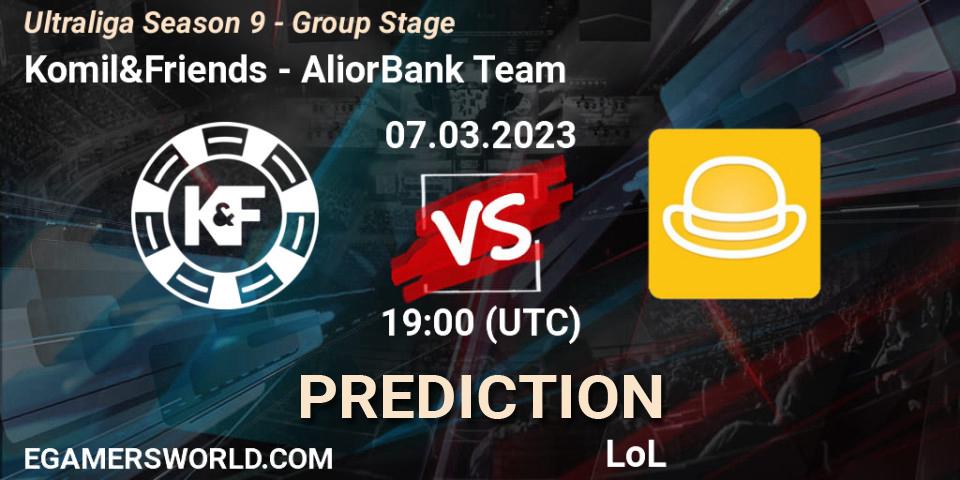 Pronóstico Komil&Friends - AliorBank Team. 07.03.2023 at 19:00, LoL, Ultraliga Season 9 - Group Stage