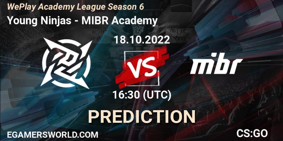 Pronóstico Young Ninjas - MIBR Academy. 18.10.2022 at 16:45, Counter-Strike (CS2), WePlay Academy League Season 6