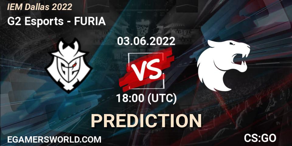 Pronóstico G2 Esports - FURIA. 03.06.2022 at 18:00, Counter-Strike (CS2), IEM Dallas 2022