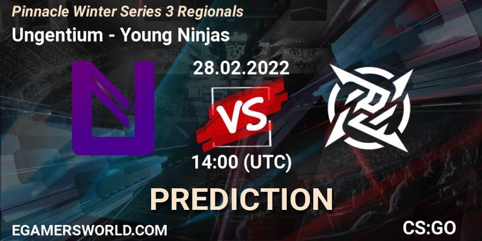 Pronóstico Ungentium - Young Ninjas. 28.02.2022 at 14:10, Counter-Strike (CS2), Pinnacle Winter Series 3 Regionals