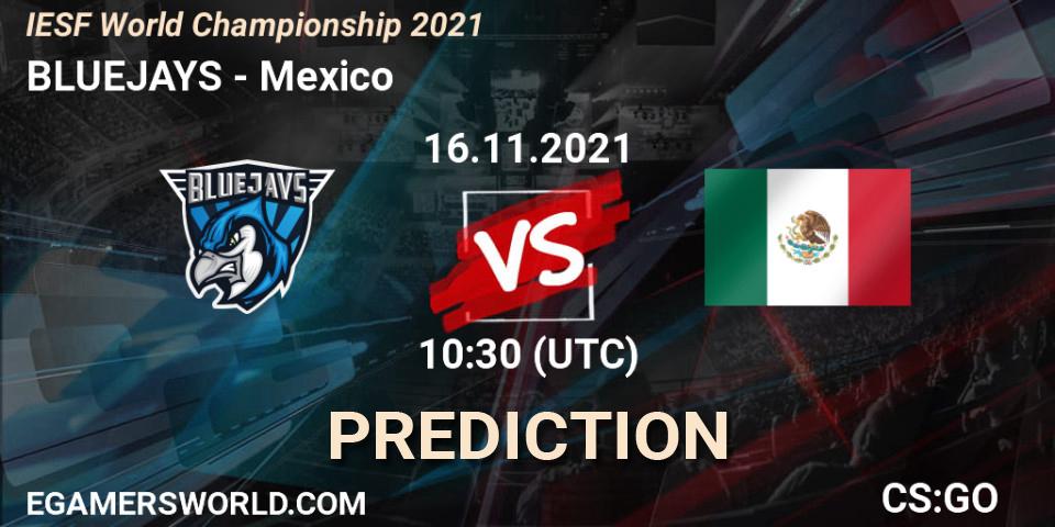 Pronóstico BLUEJAYS - Mexico. 16.11.2021 at 10:30, Counter-Strike (CS2), IESF World Championship 2021