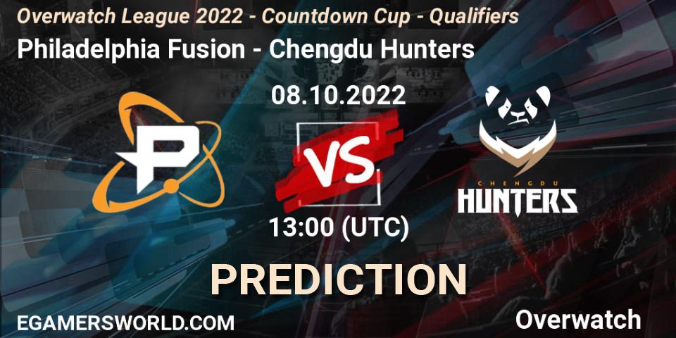 Pronóstico Philadelphia Fusion - Chengdu Hunters. 08.10.2022 at 12:35, Overwatch, Overwatch League 2022 - Countdown Cup - Qualifiers