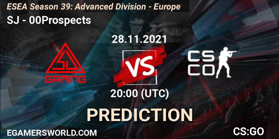 Pronóstico SJ - 00Prospects. 28.11.21, CS2 (CS:GO), ESEA Season 39: Advanced Division - Europe