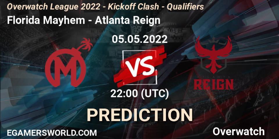 Pronóstico Florida Mayhem - Atlanta Reign. 05.05.2022 at 22:15, Overwatch, Overwatch League 2022 - Kickoff Clash - Qualifiers