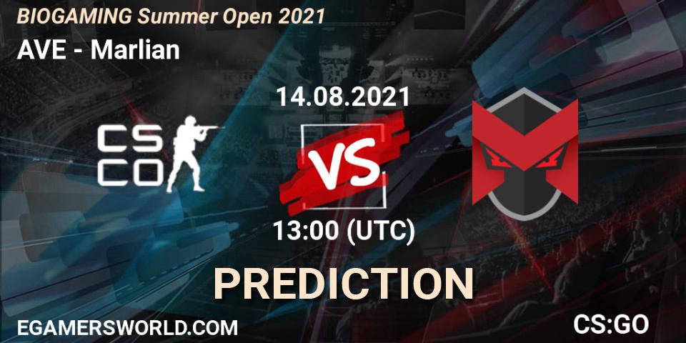 Pronóstico AVE - Marlian. 14.08.2021 at 13:30, Counter-Strike (CS2), BIOGAMING Summer Open 2021