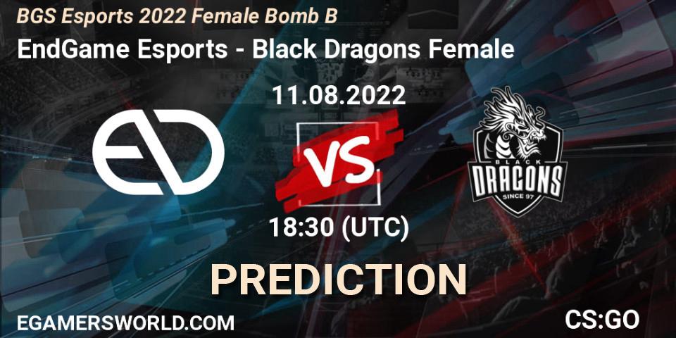 Pronóstico EndGame Esports - Black Dragons Female. 11.08.22, CS2 (CS:GO), Monster Energy BGS Bomb B Women Cup 2022
