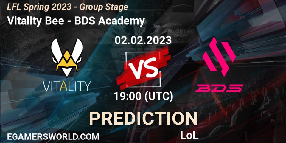 Pronóstico Vitality Bee - BDS Academy. 02.02.2023 at 19:00, LoL, LFL Spring 2023 - Group Stage