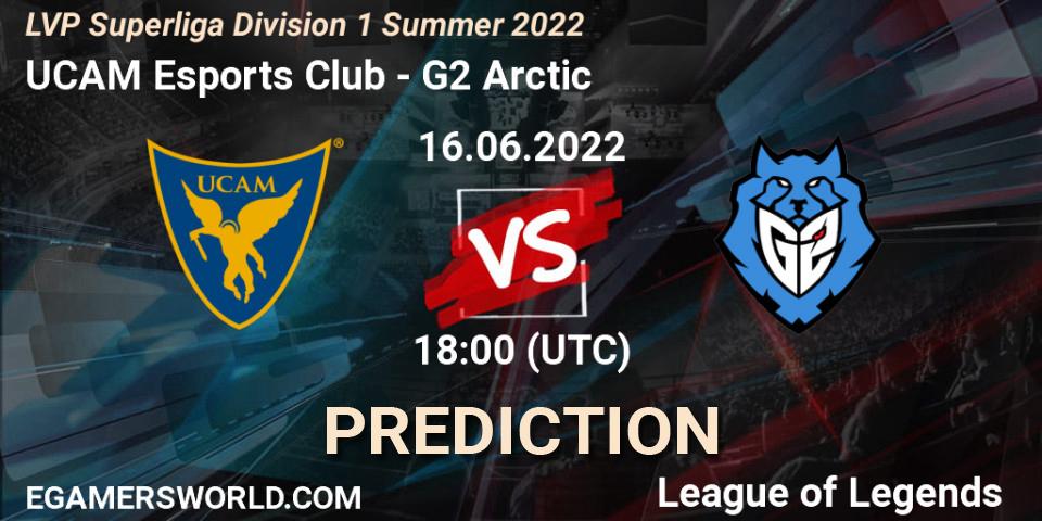 Pronóstico UCAM Esports Club - G2 Arctic. 16.06.2022 at 18:00, LoL, LVP Superliga Division 1 Summer 2022