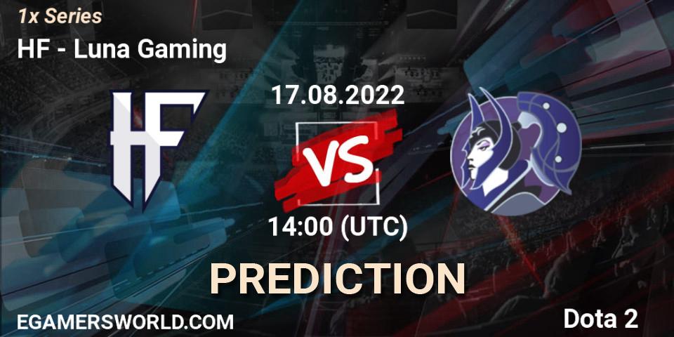 Pronóstico HF - Luna Gaming. 17.08.2022 at 14:16, Dota 2, 1x Series