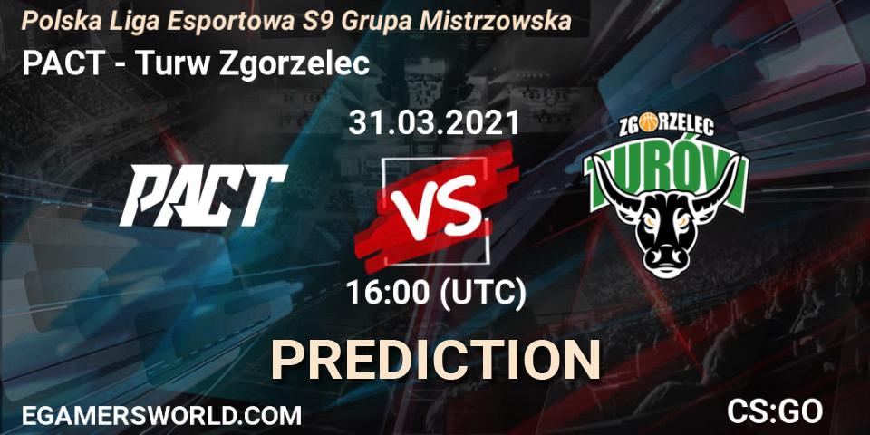 Pronóstico PACT - Turów Zgorzelec. 31.03.21, CS2 (CS:GO), Polska Liga Esportowa S9 Grupa Mistrzowska