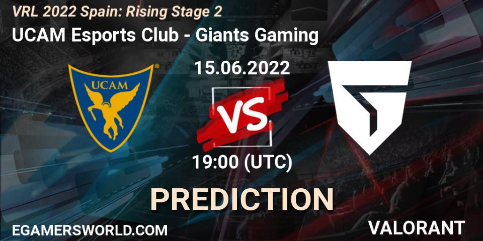 Pronóstico UCAM Esports Club - Giants Gaming. 15.06.2022 at 19:15, VALORANT, VRL 2022 Spain: Rising Stage 2