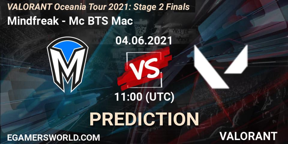 Pronóstico Mindfreak - Mc BTS Mac. 04.06.2021 at 11:00, VALORANT, VALORANT Oceania Tour 2021: Stage 2 Finals