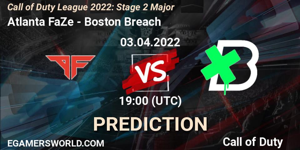 Pronóstico Atlanta FaZe - Boston Breach. 03.04.22, Call of Duty, Call of Duty League 2022: Stage 2 Major