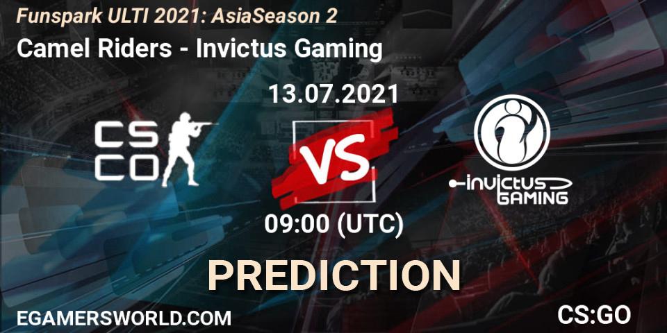 Pronóstico Camel Riders - Invictus Gaming. 13.07.2021 at 10:00, Counter-Strike (CS2), Funspark ULTI 2021: Asia Season 2