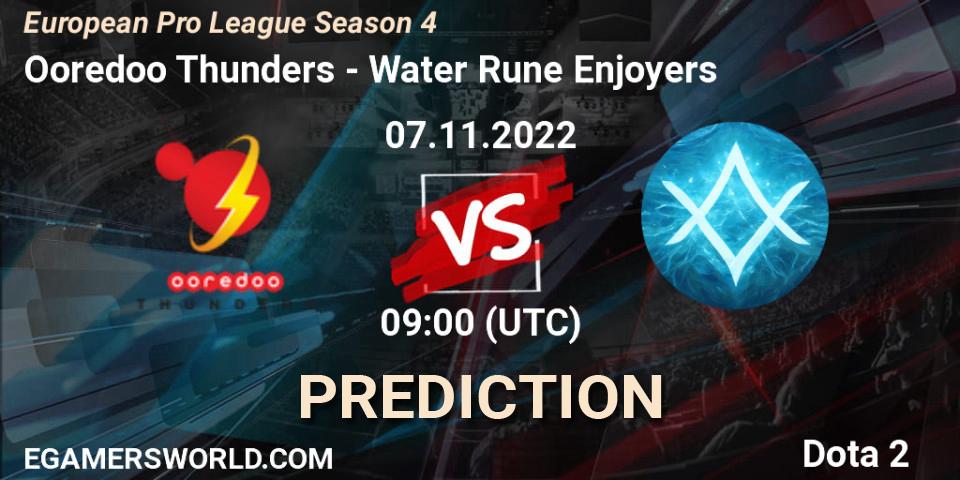 Pronóstico Ooredoo Thunders - Water Rune Enjoyers. 07.11.2022 at 10:08, Dota 2, European Pro League Season 4