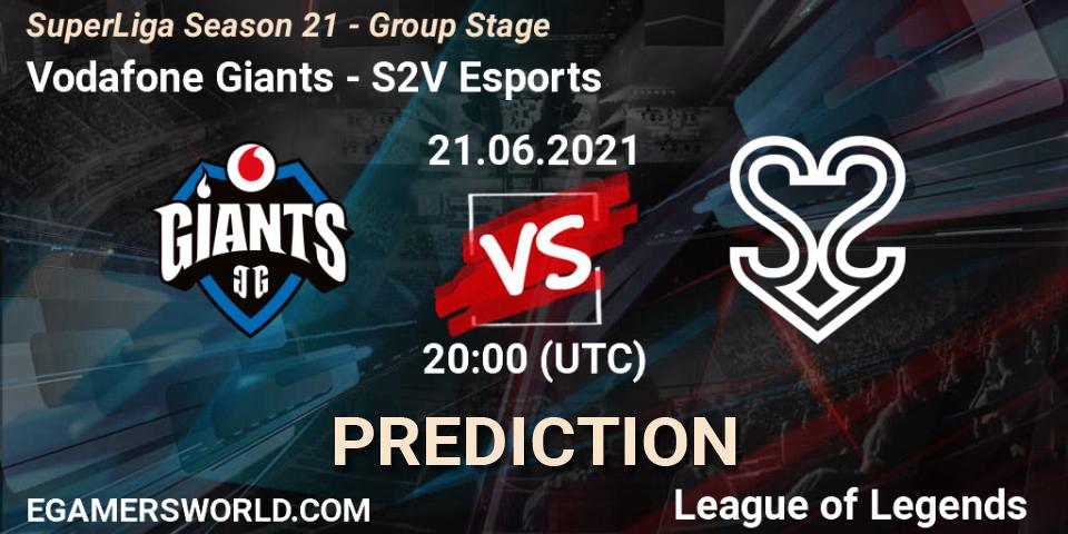 Pronóstico Vodafone Giants - S2V Esports. 21.06.2021 at 18:00, LoL, SuperLiga Season 21 - Group Stage 
