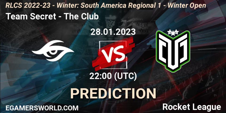Pronóstico Team Secret - The Club. 28.01.23, Rocket League, RLCS 2022-23 - Winter: South America Regional 1 - Winter Open