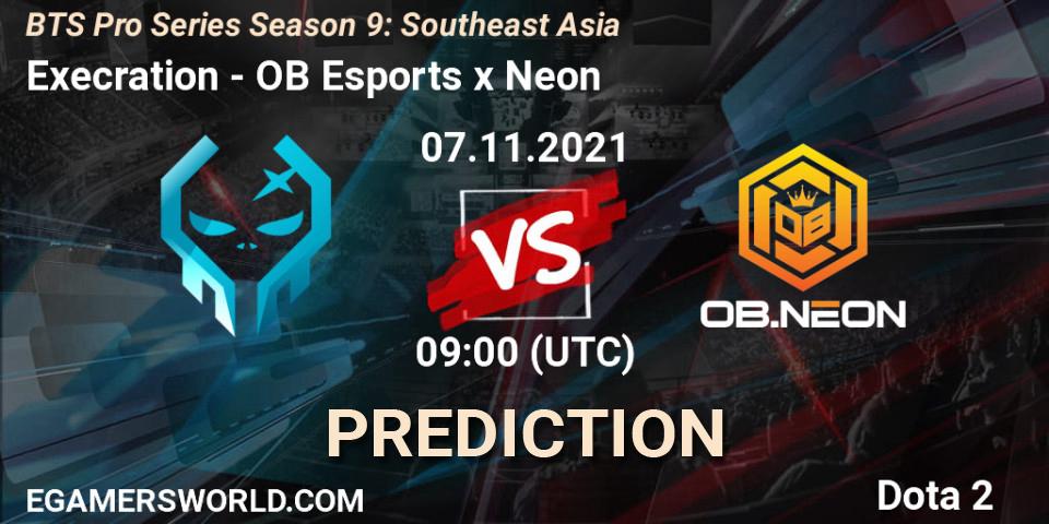 Pronóstico Execration - OB Esports x Neon. 07.11.2021 at 08:52, Dota 2, BTS Pro Series Season 9: Southeast Asia