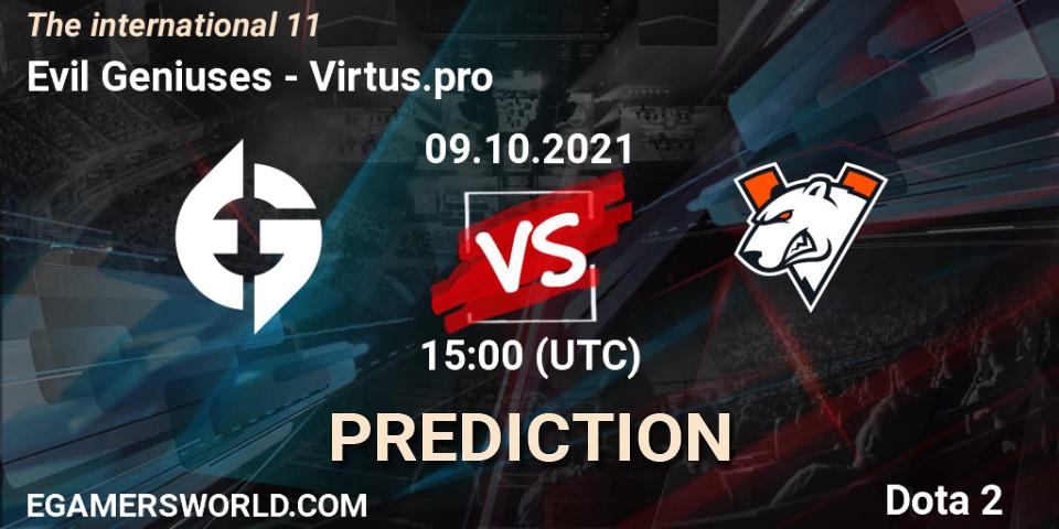 Pronóstico Evil Geniuses - Virtus.pro. 09.10.2021 at 15:46, Dota 2, The Internationa 2021