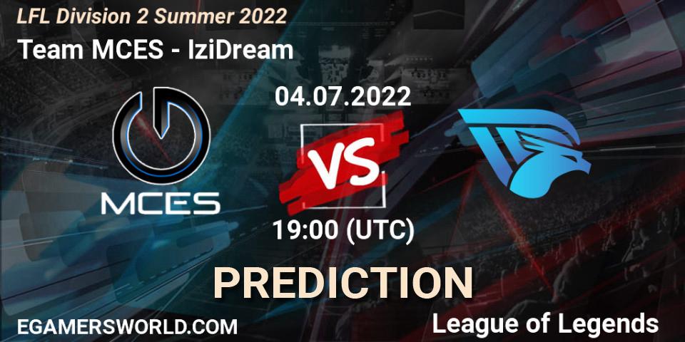Pronóstico Team MCES - IziDream. 04.07.2022 at 19:15, LoL, LFL Division 2 Summer 2022