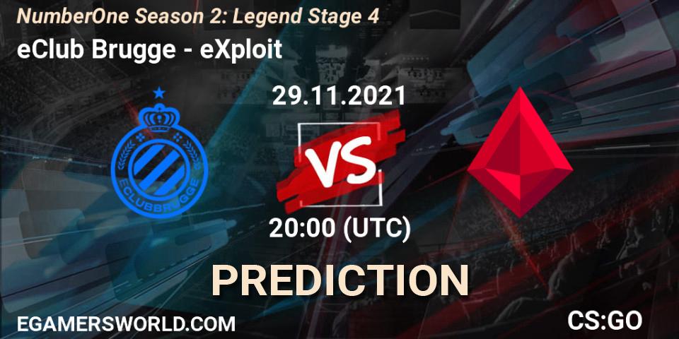Pronóstico eClub Brugge - eXploit. 29.11.2021 at 20:30, Counter-Strike (CS2), NumberOne Season 2: Legend Stage 4