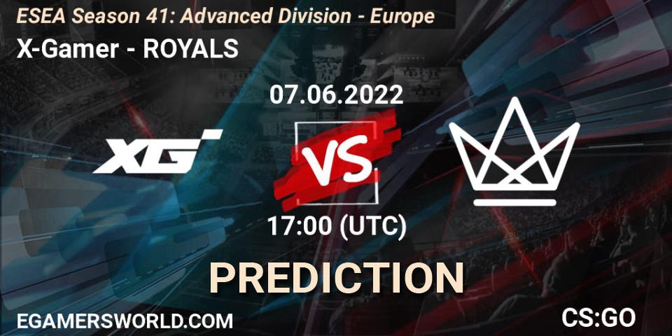 Pronóstico X-Gamer - ROYALS. 07.06.2022 at 17:00, Counter-Strike (CS2), ESEA Season 41: Advanced Division - Europe