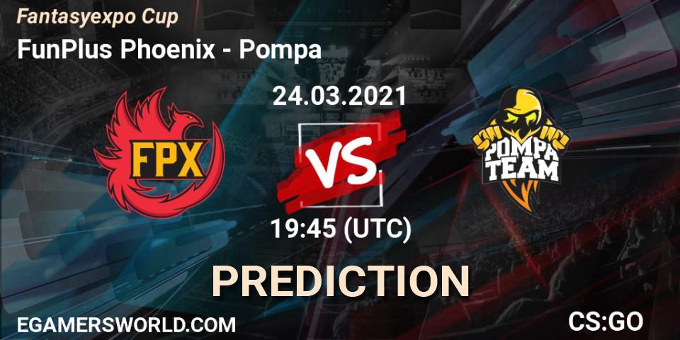 Pronóstico FunPlus Phoenix - Pompa. 24.03.2021 at 19:45, Counter-Strike (CS2), Fantasyexpo Cup Spring 2021