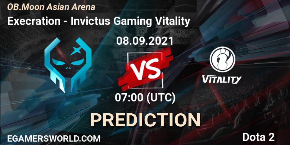Pronóstico Execration - Invictus Gaming Vitality. 08.09.2021 at 07:26, Dota 2, OB.Moon Asian Arena