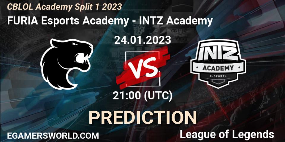 Pronóstico FURIA Esports Academy - INTZ Academy. 24.01.2023 at 21:00, LoL, CBLOL Academy Split 1 2023