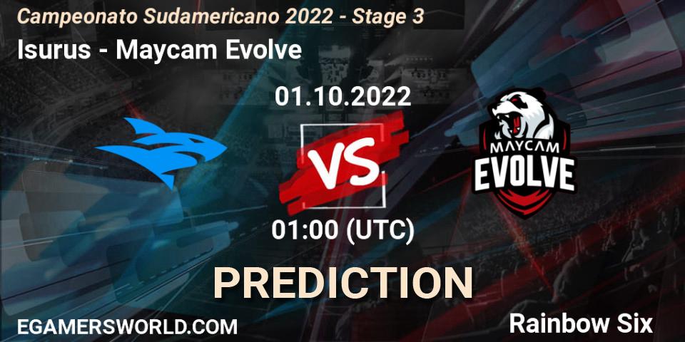 Pronóstico Isurus - Maycam Evolve. 01.10.2022 at 01:00, Rainbow Six, Campeonato Sudamericano 2022 - Stage 3