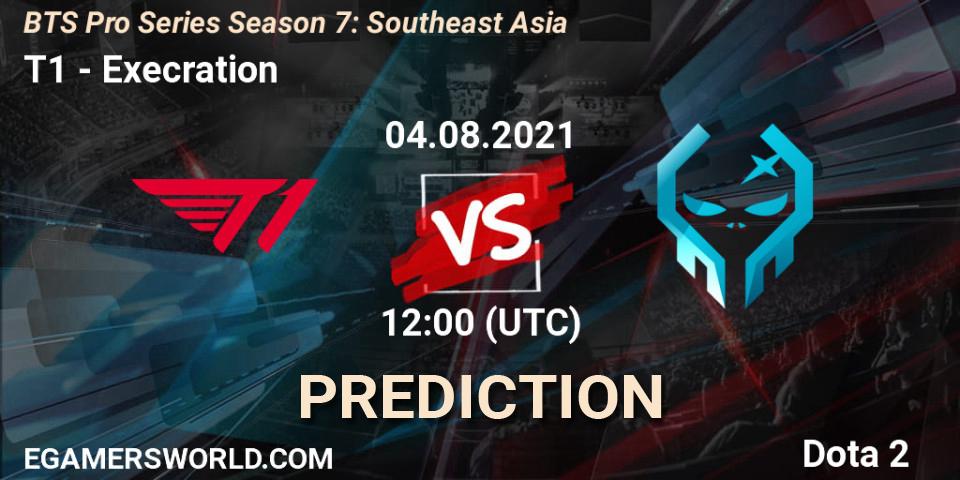 Pronóstico T1 - Execration. 04.08.2021 at 13:59, Dota 2, BTS Pro Series Season 7: Southeast Asia
