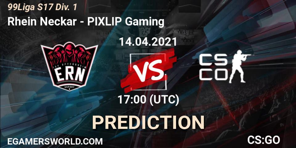 Pronóstico Rhein Neckar - PIXLIP Gaming. 26.05.2021 at 17:00, Counter-Strike (CS2), 99Liga S17 Div. 1