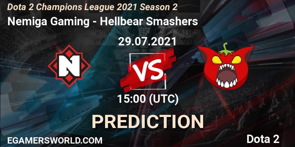 Pronóstico Nemiga Gaming - Hellbear Smashers. 29.07.2021 at 15:01, Dota 2, Dota 2 Champions League 2021 Season 2