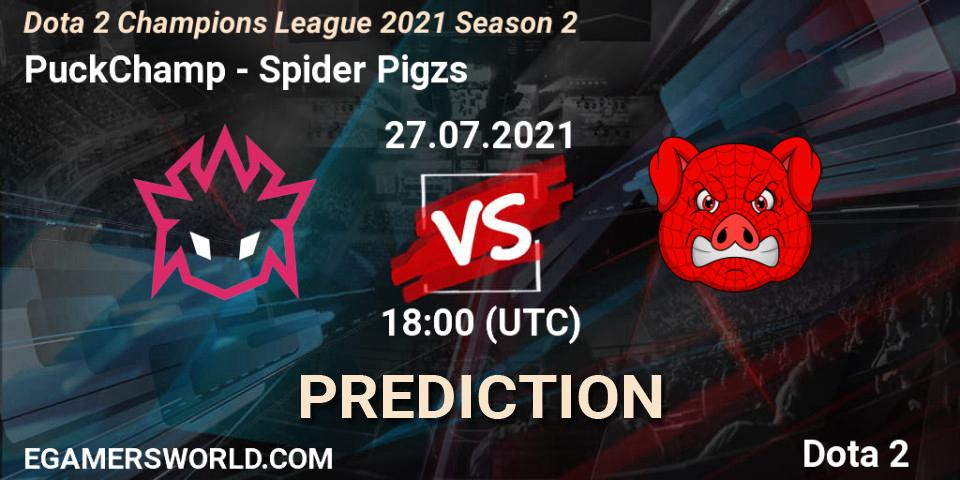 Pronóstico PuckChamp - Spider Pigzs. 27.07.2021 at 18:00, Dota 2, Dota 2 Champions League 2021 Season 2