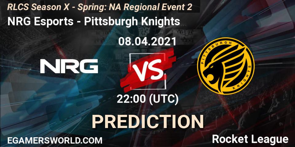 Pronóstico NRG Esports - Pittsburgh Knights. 08.04.2021 at 22:00, Rocket League, RLCS Season X - Spring: NA Regional Event 2