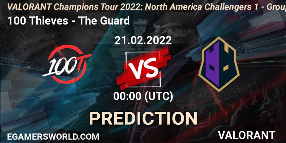 Pronóstico 100 Thieves - The Guard. 20.02.2022 at 23:30, VALORANT, VCT 2022: North America Challengers 1 - Group Stage