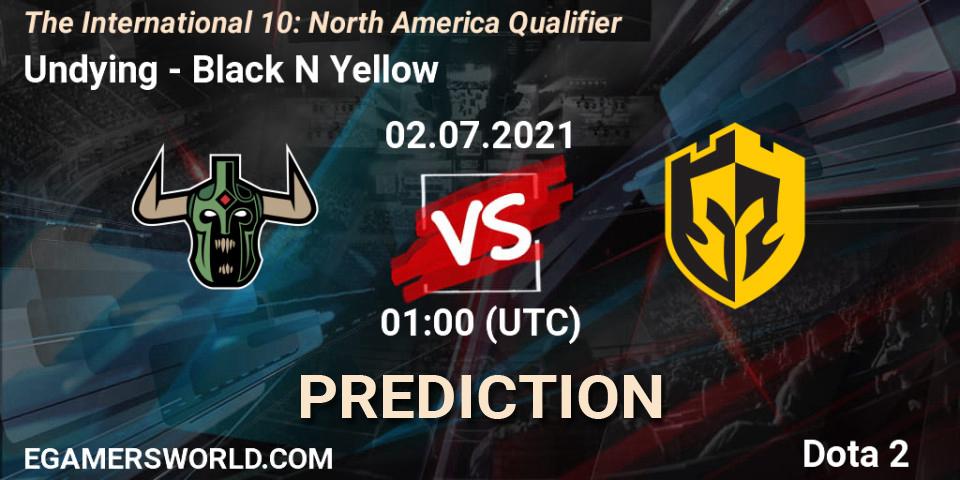Pronóstico Undying - Black N Yellow. 02.07.2021 at 00:53, Dota 2, The International 10: North America Qualifier