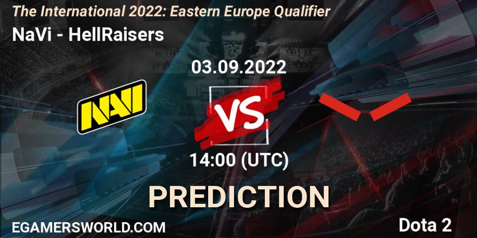 Pronóstico NaVi - HellRaisers. 03.09.2022 at 13:12, Dota 2, The International 2022: Eastern Europe Qualifier