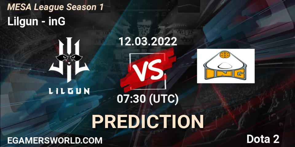 Pronóstico Lilgun - inG. 12.03.2022 at 07:41, Dota 2, MESA League Season 1