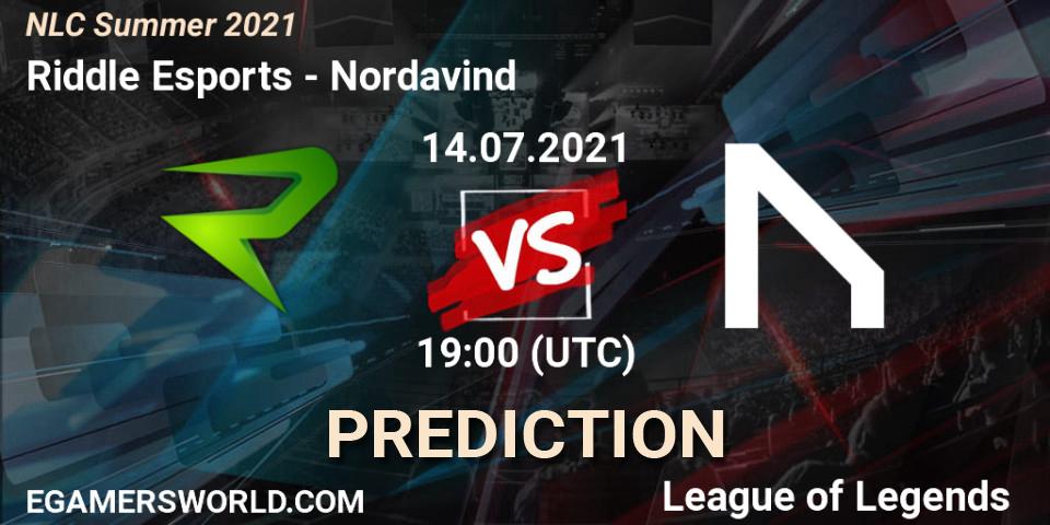 Pronóstico Riddle Esports - Nordavind. 14.07.2021 at 19:00, LoL, NLC Summer 2021
