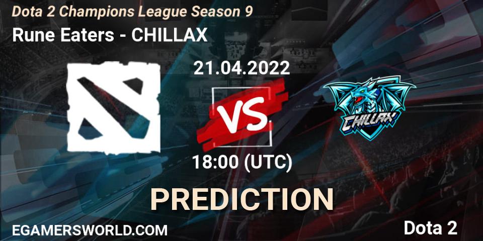 Pronóstico Rune Eaters - CHILLAX. 21.04.2022 at 15:01, Dota 2, Dota 2 Champions League Season 9