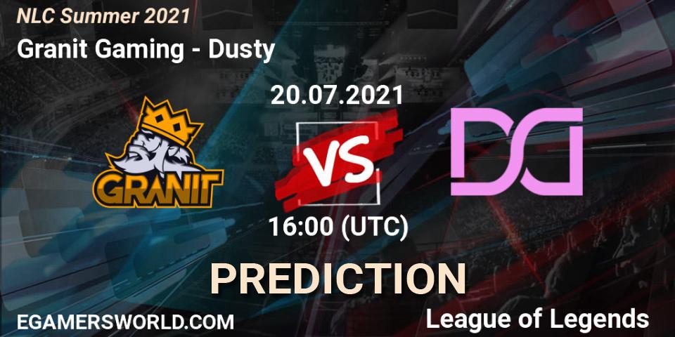 Pronóstico Granit Gaming - Dusty. 20.07.2021 at 16:00, LoL, NLC Summer 2021